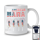 Personalized All American Mama, Awesome 4th Of July Patriotic Fireworks, Custom Name Family T-Shirt