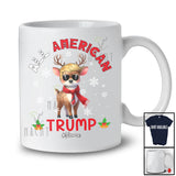 Personalized All American Trump; Merry Christmas Custom Name Reindeer Trump Back 2024; Family T-Shirt