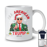 Personalized All American Trump; Merry Christmas Custom Name Santa Trump Back 2024; Family T-Shirt