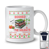 Personalized All Booked Up; Adorable Christmas Sweater Reading Book; Custom Name Librarian T-Shirt