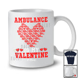 Personalized Ambulance Is My Valentine; Adorable Hearts Ambulance; Custom Name Driver Team T-Shirt