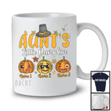 Personalized Aunt's Little Pumpkin, Amazing Thanksgiving Three Pumpkins, Custom Name Family T-Shirt