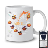 Personalized Auntie, Lovely Halloween Pumpkin As Heart Shape, Grandson Granddaughter Custom Name T-Shirt