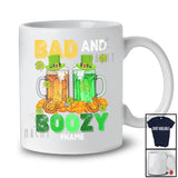 Personalized Bad And Boozy; Cheerful St. Patrick's Day Beer Coins; Custom Name Drinking Drunker T-Shirt