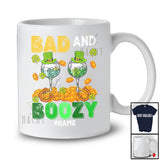 Personalized Bad And Boozy; Cheerful St. Patrick's Day Gin Coins; Custom Name Drinking Drunker T-Shirt