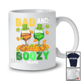 Personalized Bad And Boozy; Cheerful St. Patrick's Day Rum Coins; Custom Name Drinking Drunker T-Shirt