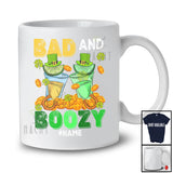 Personalized Bad And Boozy; Cheerful St. Patrick's Day Tequila Coins; Custom Name Drinking Drunker T-Shirt