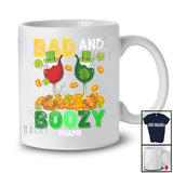 Personalized Bad And Boozy; Cheerful St. Patrick's Day Wine Coins; Custom Name Drinking Drunker T-Shirt