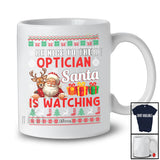 Personalized Be Nice To The Optician; Amusing Christmas Sweater Santa; Custom Name Jobs T-Shirt