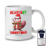 Personalized Beaverry Christmas; Lovely Santa Beaver Animal Snowing; Custom Name Family T-Shirt