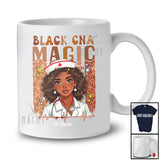 Personalized Black CNA Magic; Lovely Black History Month Afro Women; Custom Name Nurse T-Shirt