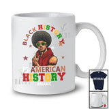 Personalized Black History Is American History; Joyful Month Custom Name Men Afro; African T-Shirt