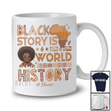 Personalized Black History Is World History; Amazing Custom Name African Men; Melanin Afro T-Shirt