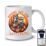 Personalized Brooms Are For Amateurs; Proud Halloween Custom Name Witch On Tractor T-Shirt