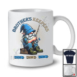 Personalized Brother's Keepers, Lovely Father's Day Fishing Gnome, Custom 3 Name Family T-Shirt