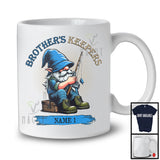 Personalized Brother's Keepers, Lovely Father's Day Fishing Gnome, Custom Name Family T-Shirt