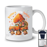 Personalized Brother's Little Turkeys; Lovely Thanksgiving Fall Tree Pickup Truck; Family T-Shirt