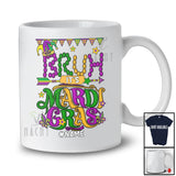 Personalized Bruh It's Mardi Gras; Lovely Mardi Gras Masked Beads; Custom Name Family T-Shirt