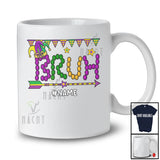 Personalized Bruh; Lovely Mardi Gras Masked Jester Hat Beads; Custom Name Family Parades T-Shirt