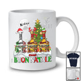 Personalized Buon Natale; Joyful Christmas Custom Name Italian Bourbon of Glasses; Drunker Drinking T-Shirt