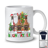 Personalized Buon Natale; Joyful Christmas Custom Name Italian Scotch of Glasses; Drunker Drinking T-Shirt