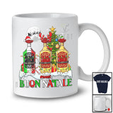 Personalized Buon Natale; Joyful Christmas Custom Name Italian Tequila of Glasses; Drunker Drinking T-Shirt