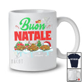 Personalized Buon Natale; Wonderful Christmas Three Spaghetti; Custom Name Italian Food T-Shirt