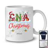 Personalized CNA Christmas Crew; Wonderful X-mas Red Green Plaid; Custom Name Nurse Group T-Shirt