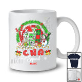 Personalized CNA Squad; Fantastic Christmas Custom Name Nurse; Plaid Rainbow Snowman T-Shirt