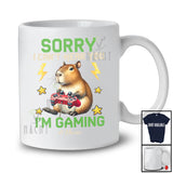 Personalized Can't Hear You I'm Gaming; Lovely Kawaii Capybara Playing Game; Custom Name Gamer T-Shirt