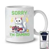 Personalized Can't Hear You I'm Gaming; Lovely Kawaii Cat Playing Game; Custom Name Gamer T-Shirt