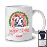 Personalized Candy Canes Crew; Amusing Christmas Custom Name Unicorn Dabbing; Rainbow T-Shirt