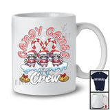 Personalized Candy Canes Crew; Lovely Christmas Custom Name Three Santa Raccoon; Snowing T-Shirt