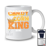 Personalized Candy Corn King, Happy Halloween Custom Name Men Candy Corn, Couple Family T-Shirt