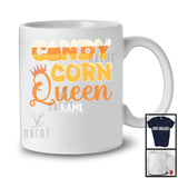 Personalized Candy Corn Queen, Happy Halloween Custom Name Women Candy Corn, Couple Family T-Shirt