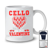 Personalized Cello Is My Valentine; Amusing Hearts Custom Name Musical Instruments Player T-Shirt