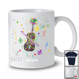 Personalized Cello With Mardi Gras Beads Jester Hat; Lovely Custom Name Cello Player Team T-Shirt