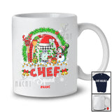 Personalized Chef Squad; Fantastic Christmas Custom Name Chef; Plaid Rainbow Snowman T-Shirt