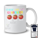 Personalized Chillin' With My Grandkids; Lovely Three Tomato Custom Name; Vegetables Lover T-Shirt