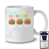 Personalized Chillin' With My Grandsons; Lovely Three Hamburger Custom Name; Food Lover T-Shirt