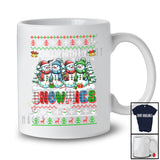 Personalized Chillin' With My Snowmies; Plaid Sweater Custom Name Family; Four Snowman T-Shirt