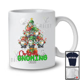 Personalized Christmas Is Gnoming; Amazing X-mas Lights Tree Gnome Coming; Custom Name Family T-Shirt