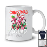 Personalized Christmas Squad; Amusing X-mas Lights Four Flamingos; Custom Name Wild Animal T-Shirt