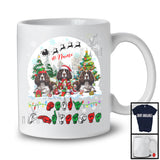 Personalized Christmas; Lovely Custom Name English Springer Spaniels; ASL Sign Language Moon T-Shirt