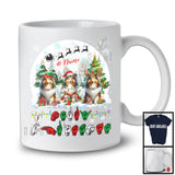 Personalized Christmas; Lovely Custom Name Shetland Sheepdogs; ASL Sign Language Moon T-Shirt