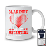 Personalized Clarinet Is My Valentine; Amusing Hearts Custom Name Musical Instruments Player T-Shirt