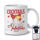 Personalized Cocktails Are My Valentine; Amazing Plaid Custom Name Couple Cocktail; Drinking Drunker T-Shirt