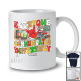 Personalized Communicates Differently; Joyful Christmas Santa; Custom Name Speech Therapy T-Shirt