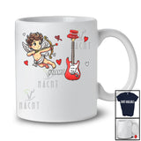 Personalized Cupid With Guitar; Lovely Valentine Hearts; Custom Name Guitar Player T-Shirt