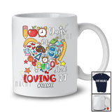 Personalized Custom Name 100 Days Of School And Loving It; Lovely School Things Heart Shape T-Shirt